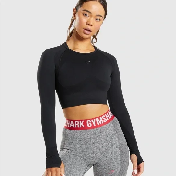 Gymshark, Tops, Gymshark Flex Sports Long Sleeve Crop Top